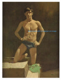 POSTCARD / BLISS, Robert / Kneeling Male Nude, 1964