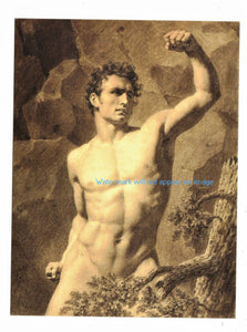 POSTCARD / LARIVIÈRE Louis-Eugène / Man with raised arm, 1801