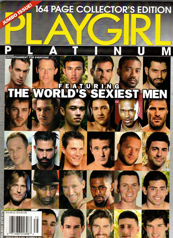 PLAYGIRL Collector's Edition / 2015 / Holiday / Platinum / Earren Magnum / David E Lee / Trevor Adams