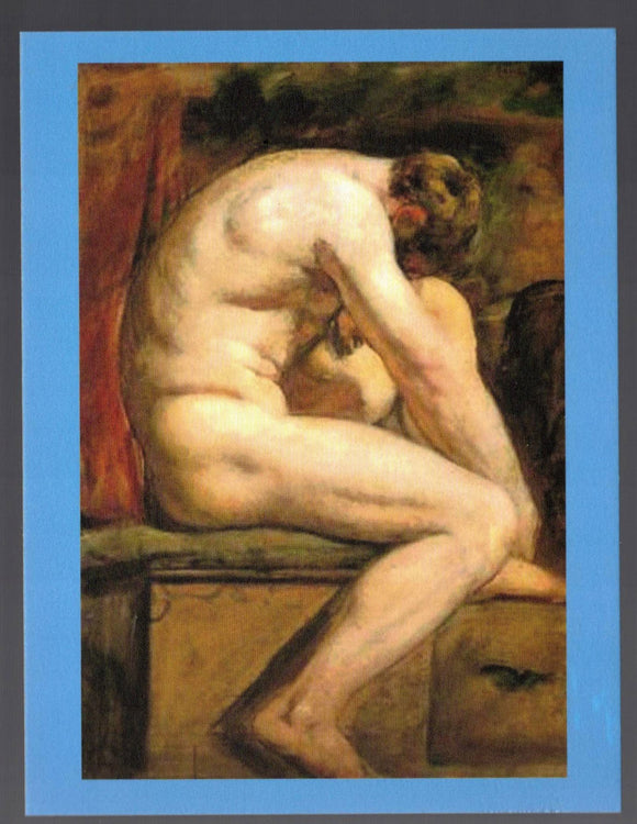 POSTCARD / ETTY William / Male nude from side, 1845