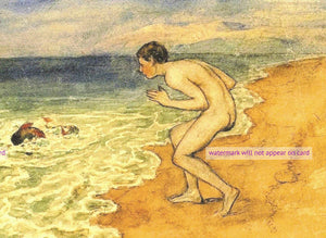 POSTCARD / THOMA Hans / On the beach, 1886