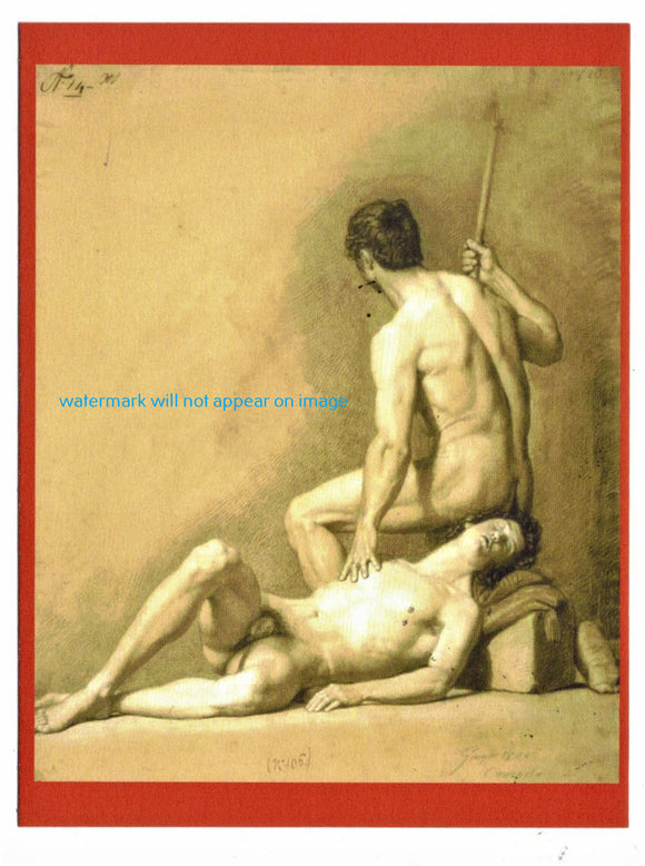 POSTCARD / SALA, Vitale / Study of two men, 1820