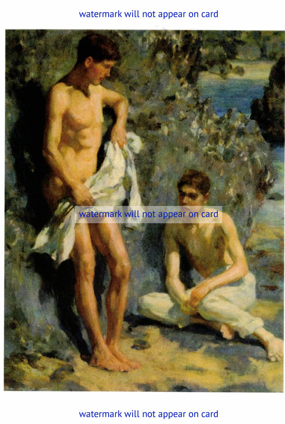 POSTCARD / TUKE Henry Scott / After the bath, 1921