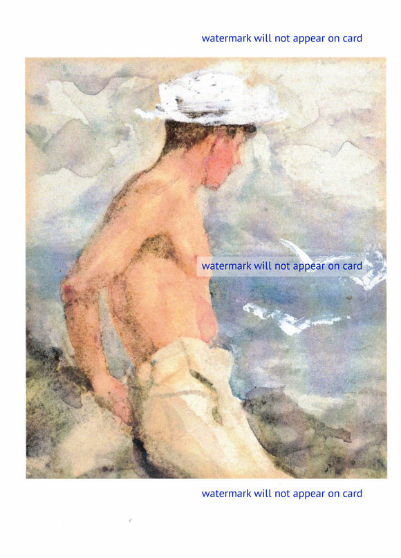 POSTCARD / TUKE Henry Scott / Young man, 1910