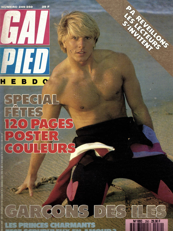 GAI PIED HEBDO FRANCE Magazine / 1986 / Décembre / No. 249/250 / Mapplethorpe / Tom Selleck