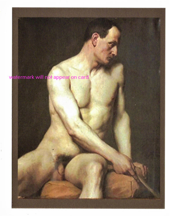 POSTCARD / COT, Pierre Auguste / Male nude, 1865
