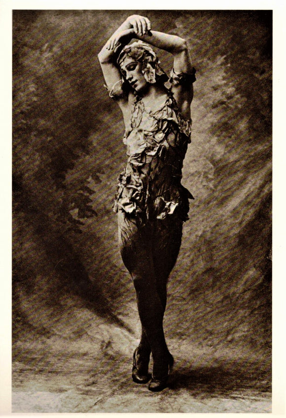 POSTCARD / Nijinsky in Le Spectre de la Rose / E.O. Hope / 1911