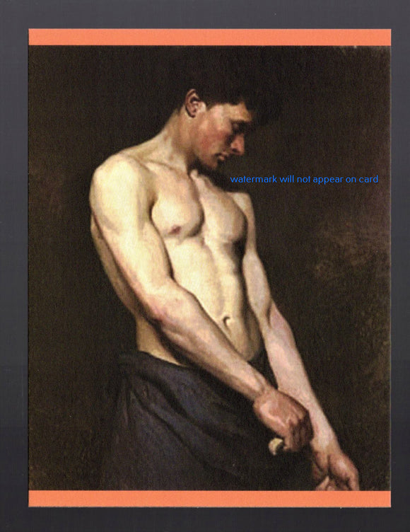 POSTCARD / EDELFELT, Albert / Young man, 1905