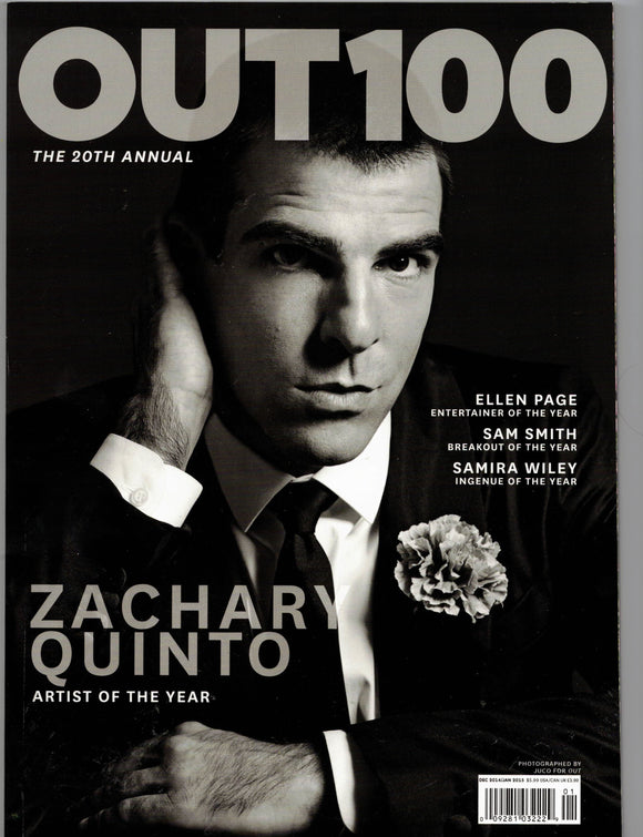 OUT MAGAZINE / 2014 December / Zachary Quinto