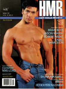 Hot Male Review / 1993 / March / Kris Lord / Robert Weeks / Ramo Samceion / Jason Marsh / Brian Boit / Sasha Maxwell