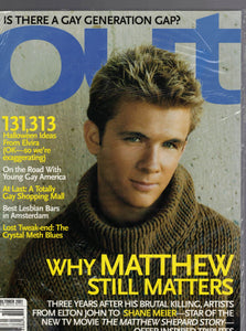 OUT MAGAZINE / 2001 October / Matthew Shepard