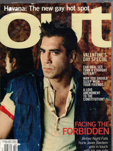 OUT MAGAZINE / 2001 February / Javier Bardem