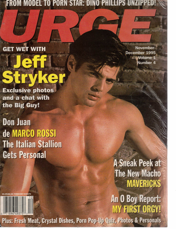 URGE / 1995 / November - December / Jeff Stryker / Marco Rossi / Johnny Rey / Sonny Markham / Mark Montana / Aaron Austin / DominoDino Phillips