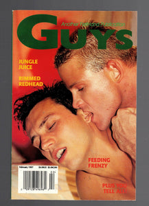 GUYS / 1997 / February / David Thompson / Ken Ryker / Peter Berlin / Casey Donovan / Jack Wrangler / Eric Ryan / Kip Knoll