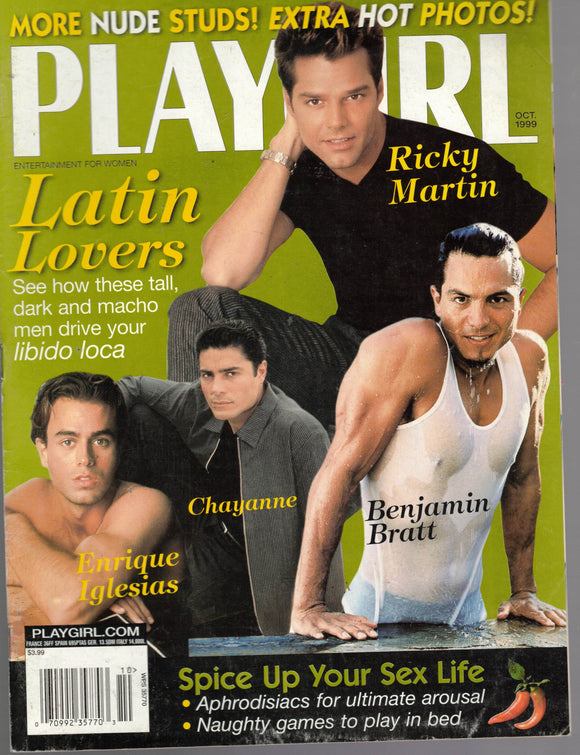 PLAYGIRL / 1999 / October / Ricky Martin / Benjamin Bratt / Enrique Iglesias
