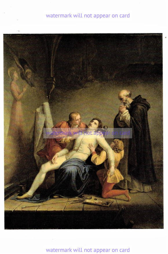 POSTCARD / COUDER, Auguste / Death of Masaccio, 1817