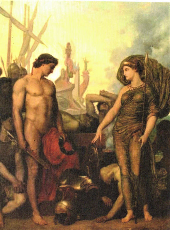 POSTCARD / FIRMIN-GIRARD / Thetis brings Achilles his weapons, 1866