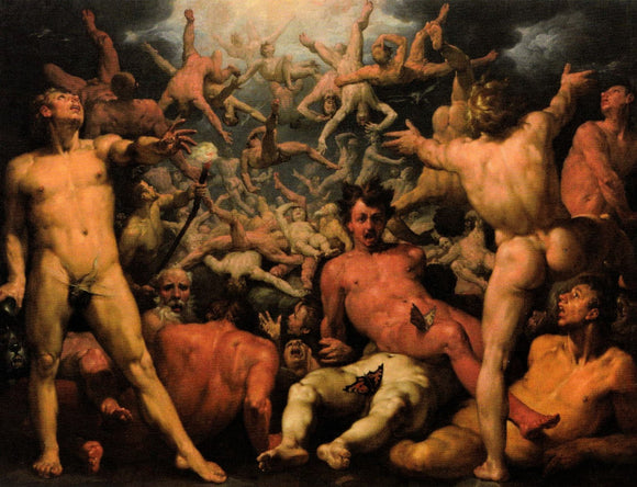 POSTCARD / VAN HAARLEM, Cornelius / Fall of the Titans, 1590
