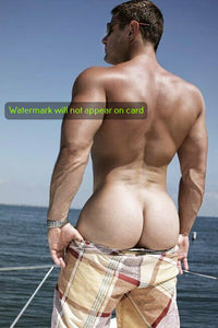 POSTCARD / Mark nude bubble butt on deck