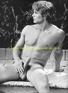 POSTCARD / Mark Rutherford nude on pool edge