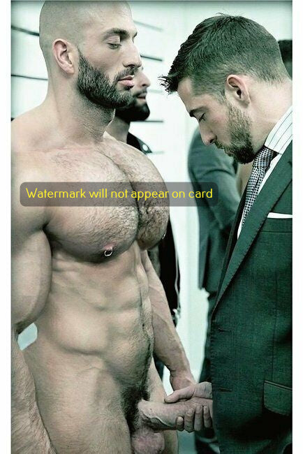 POSTCARD / Inspecting Nude Men