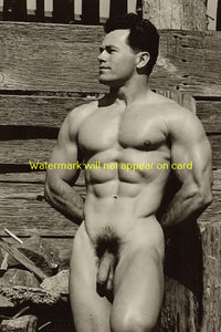 POSTCARD / Ivan nude against wood