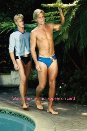 POSTCARD / Kurt Marshall + Brian Maxon in swimsuits