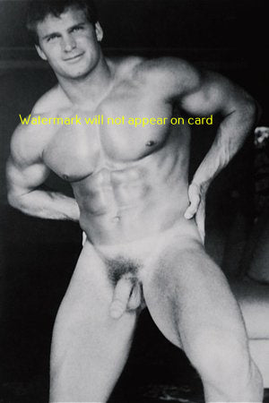 POSTCARD / Nude Muscular Man Smile