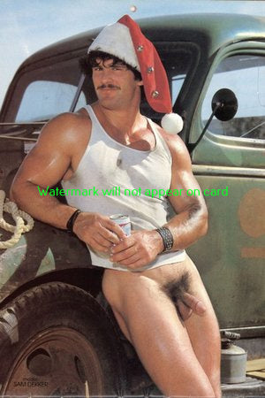 POSTCARD / Sam Dekker (Hawk Morgan) nude Santa