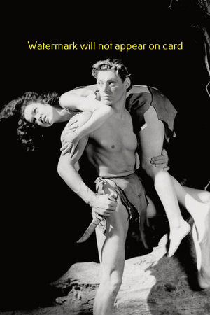 POSTCARD / Maureen O'Sullivan + Johnny Weissmuller / Tarzan, 1932
