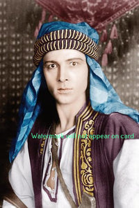 POSTCARD / Rudolph Valentino / The Sheik, 1921