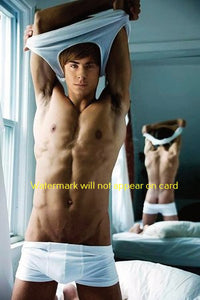 POSTCARD / Zac Efron nude reflection