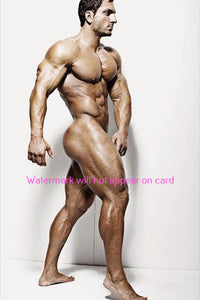 POSTCARD / Muscular nude man from side