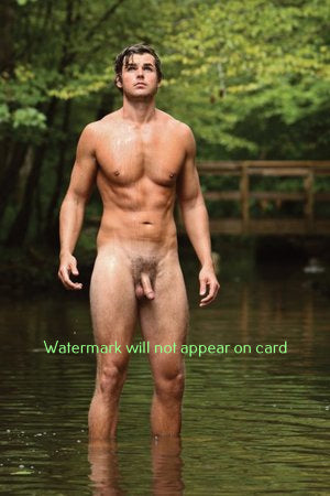 POSTCARD / Liam nude in river