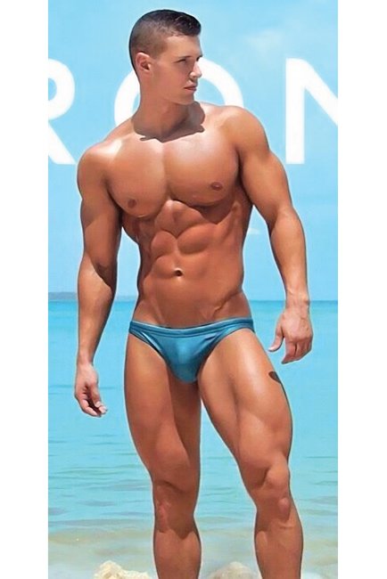 POSTCARD / Stephane in blue speedos