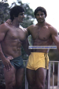 POSTCARD / Tex Murdoch and Tony Regalia in shorts