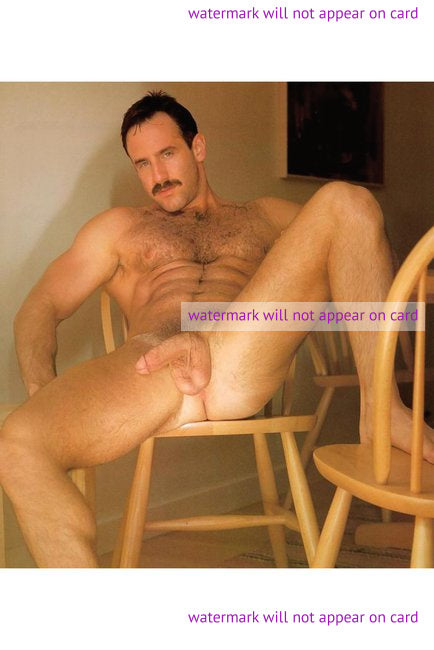 POSTCARD / Steve Kelso nude on chair