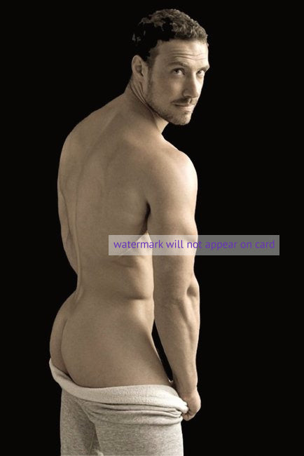 POSTCARD / Charles nude in long johns