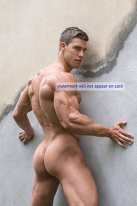 POSTCARD / Kris Evans nude buttocks against wall