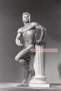 POSTCARD / Beefcake nude + white column