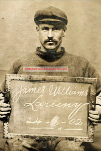 POSTCARD / James Williams, larceny, 1902