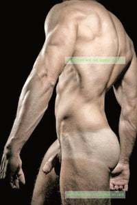 POSTCARD / Muscular male figure from side