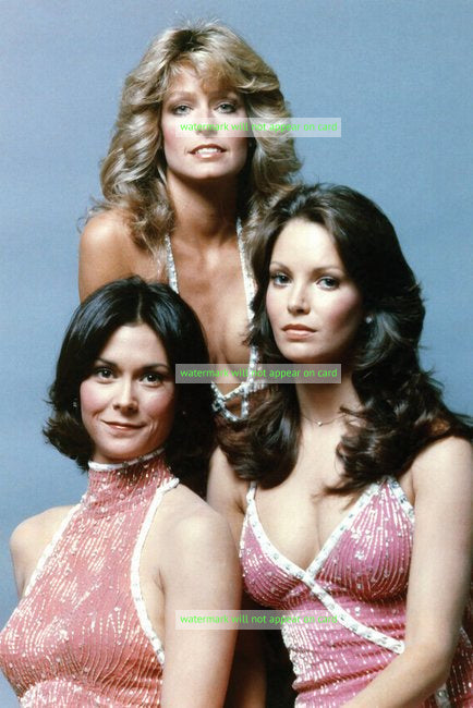 POSTCARD / CHARLIE'S ANGELS / Farrah Fawcett. Kate Jackson, Jaclyn Smith