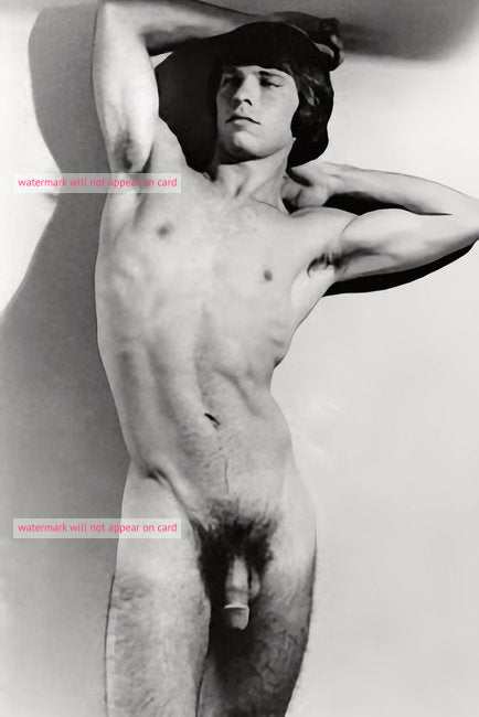 POSTCARD / George nude frontal arms up