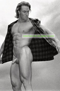 POSTCARD / Greg Lane nude with plaid shirt (Copy)