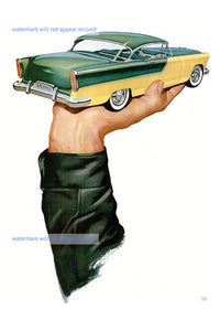 POSTCARD / Automobile Ad, 1956