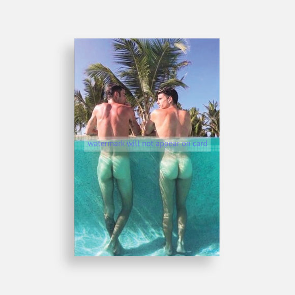 POSTCARD / Grant + Ryan nude in pool