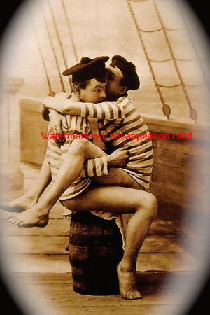 POSTCARD / Erotic sailors / 19th century