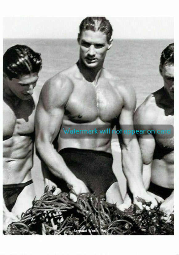 POSTCARD / RITTS, Herb / Men with kelp, 1987