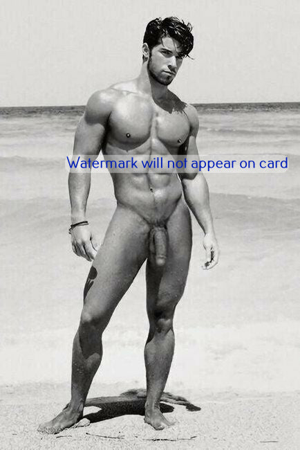 POSTCARD / Gabriel nude on the beach / Roy Dean